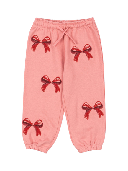 Konges Sløjd Kids' Lou Bow Jogging Bottoms, Strawberry Ice, Strawberry Ice