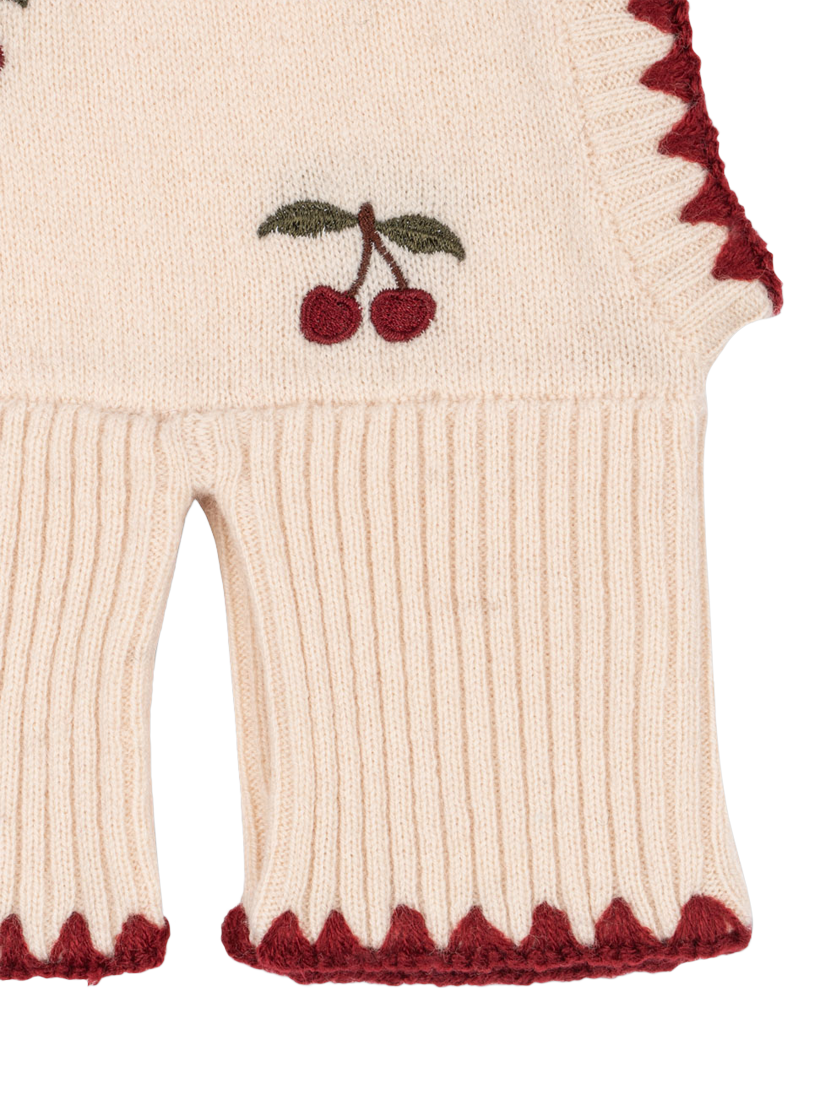 Product image 2 of 3, which shows Konges Sløjd Kids' Collette Balaclava, Off White, 3-6 months