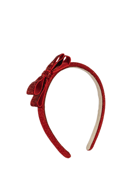 Konges Sløjd Kids' Velvet Bow Hairband, Red, Red
