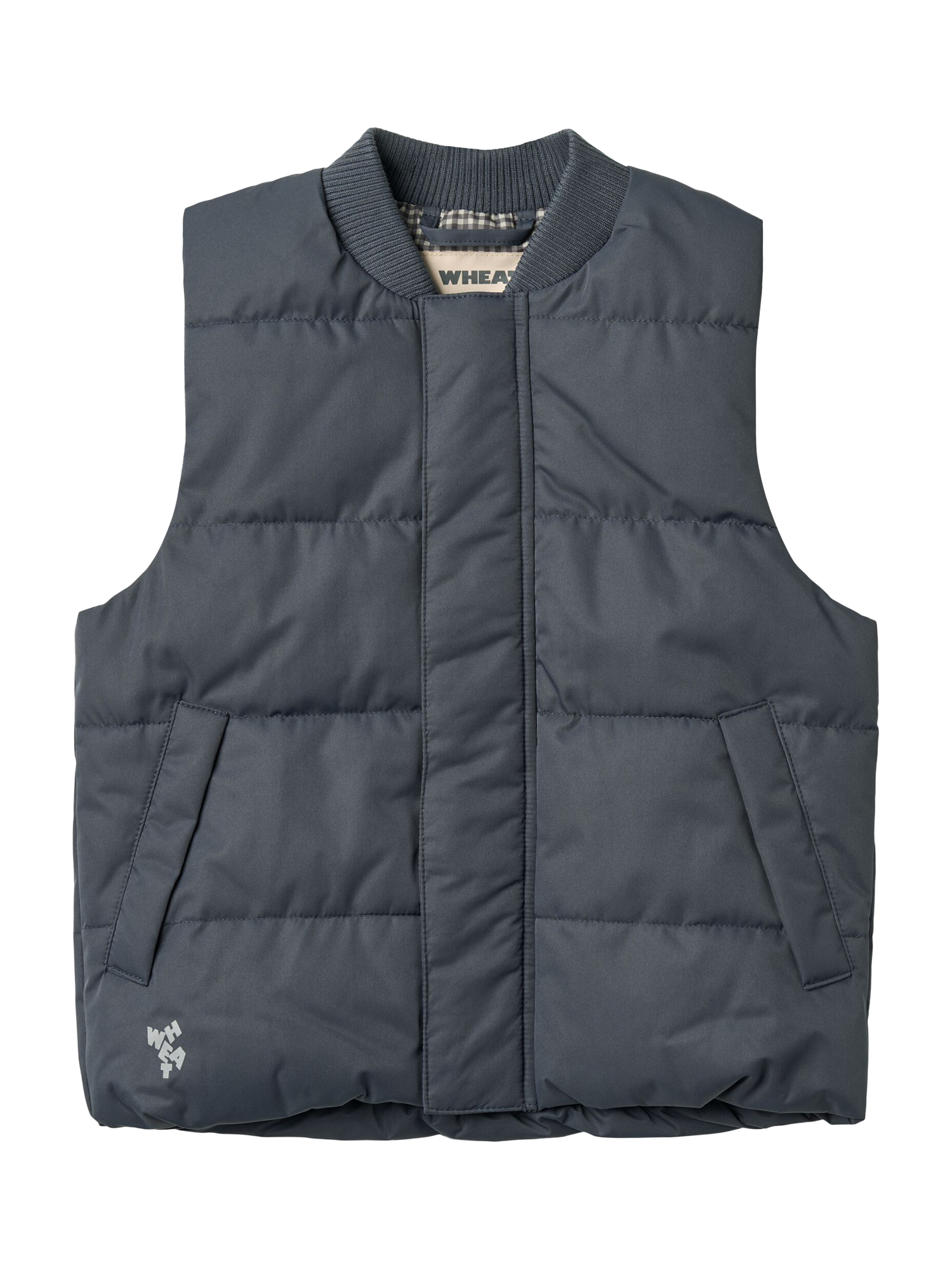 Product image 1 of 2, which shows WHEAT Baby Lakas Puffer Gilet, Ink, 2 years