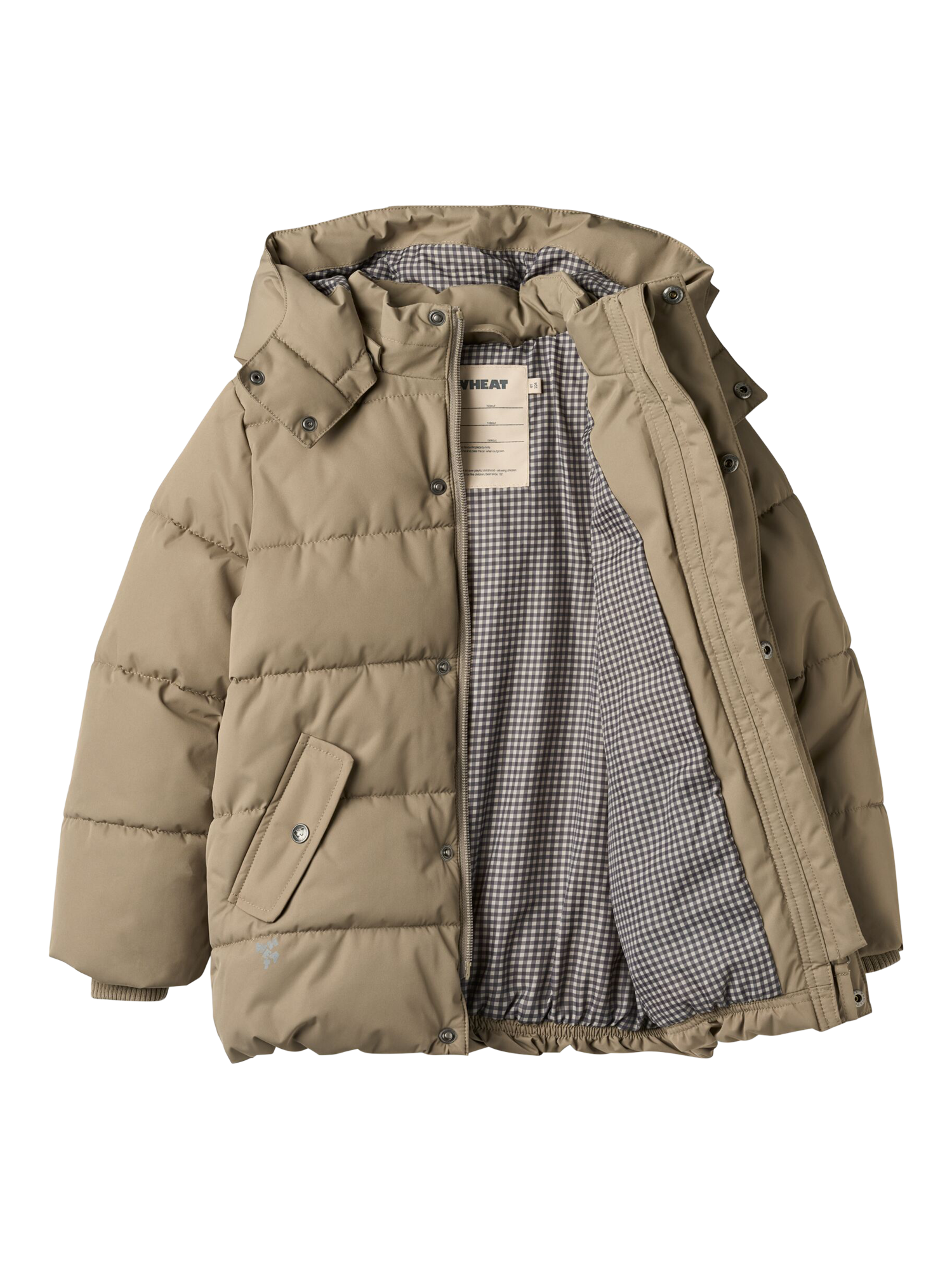 Product image 4 of 5, which shows WHEAT Kids' Gael Puffer Jacket, Grey Stone, 3 years