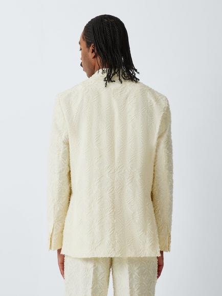 John Lewis x LABRUM Regular Fit Double Breasted Cotton Blend Suit Jacket, Natural - view 2, Natural