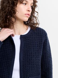 French Connection Noar Moss Stitch Cardigan - view 2, Navy