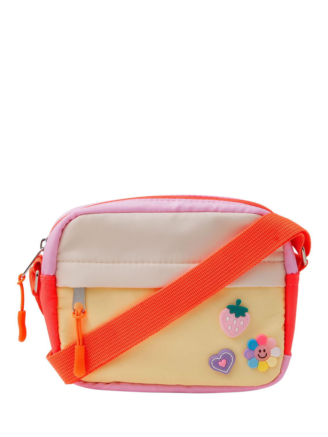 Product image 1 of 4, which shows Angels by Accessorize Kids' Colourblock Camera Bag, Multi, One Size