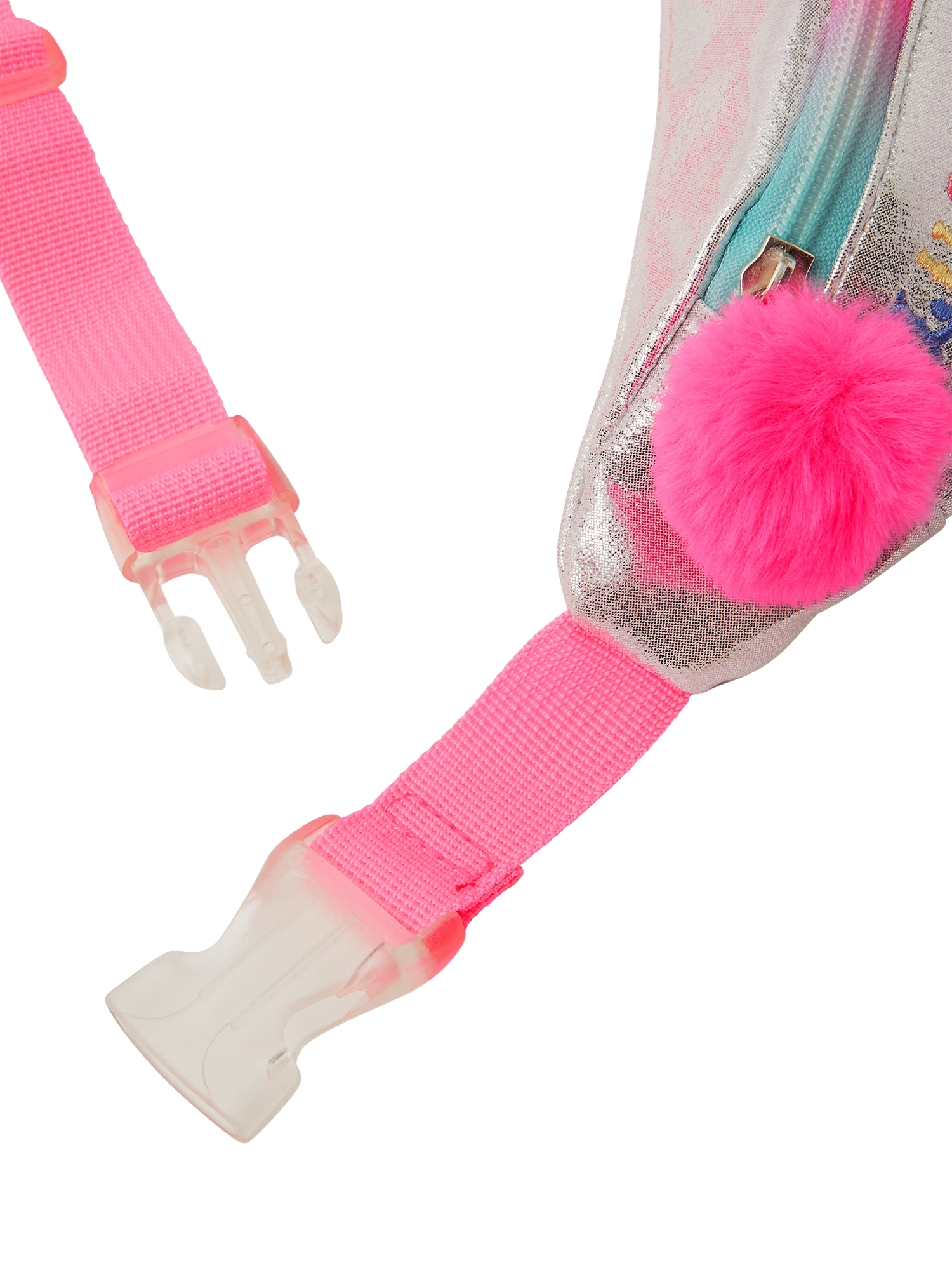 Product image 4 of 4, which shows Angels by Accessorize Kids' Prairie Belt Bag, Silver, One Size