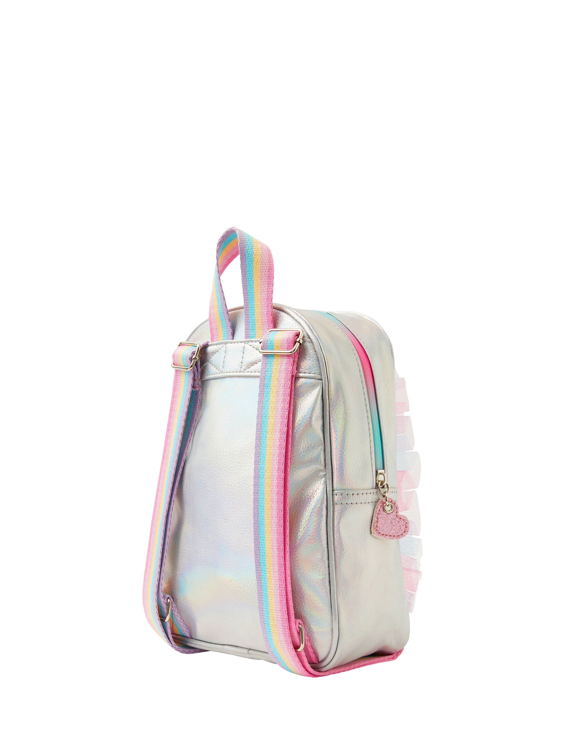 Product image 2 of 4, which shows Angels by Accessorize Kids' Iridescent Unicorn Backpack, Silver, One Size
