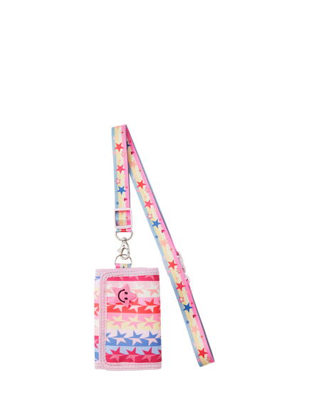 Angels by Accessorize Kids' Star Print Lanyard Purse, Multi, Multi