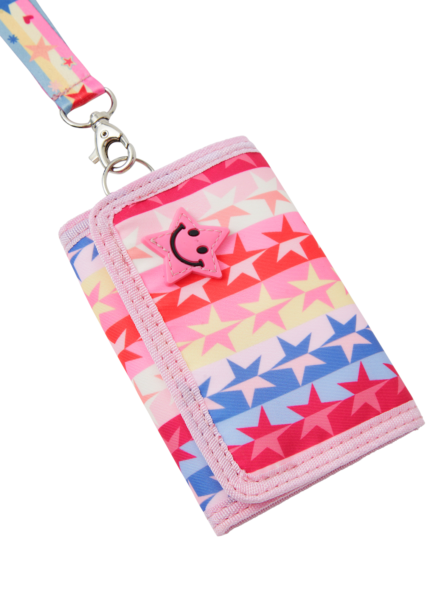 Product image 2 of 3, which shows Angels by Accessorize Kids' Star Print Lanyard Purse, Multi, One Size