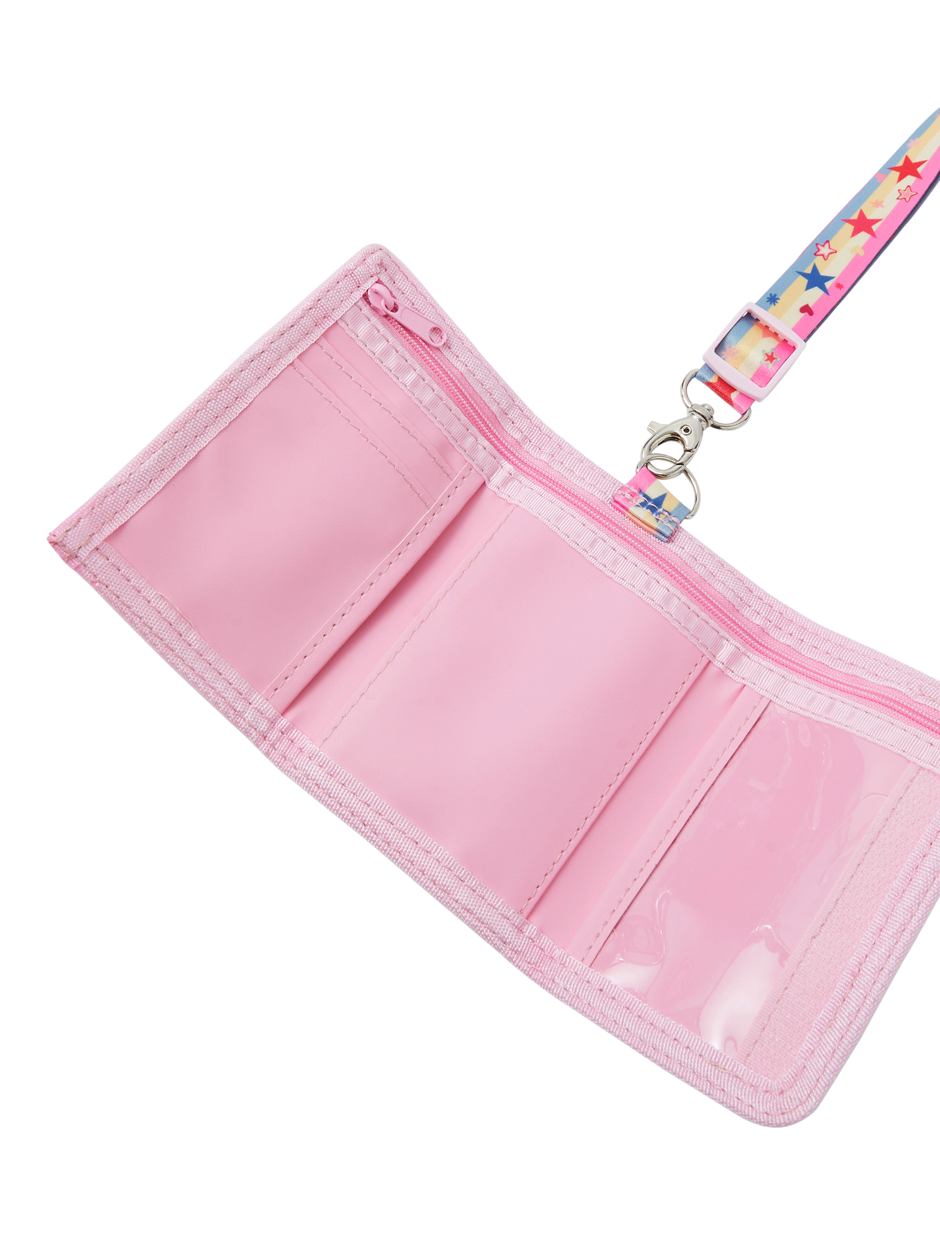 Product image 3 of 3, which shows Angels by Accessorize Kids' Star Print Lanyard Purse, Multi, One Size