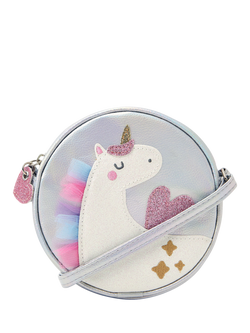 Angels by Accessorize Kids' Round Unicorn Crossbody Bag, Multi, Multi