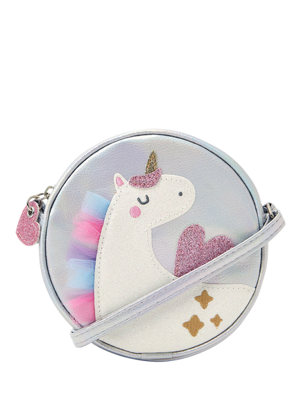 Angels by Accessorize Kids' Round Unicorn Crossbody Bag, Multi, Multi