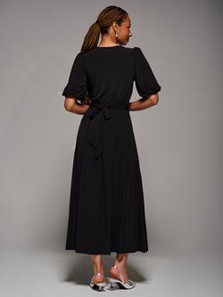 Jolie Moi Puff Sleeve Maxi Dress, Black - view 2, Black