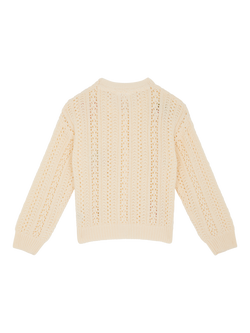 Angels by Accessorize Kids' Fruit Knit Cardigan, Ivory - view 2, Ivory