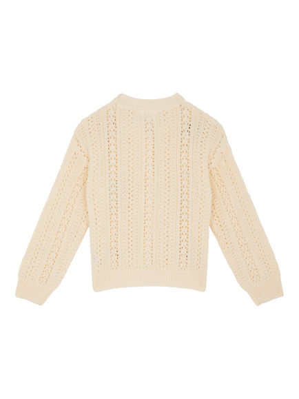 Angels by Accessorize Kids' Fruit Knit Cardigan, Ivory - view 2, Ivory