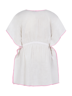 Angels by Accessorize Kids' Cherry Embroidered Kaftan, White - view 2, White