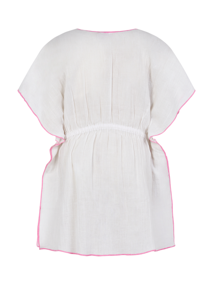 Angels by Accessorize Kids' Cherry Embroidered Kaftan, White - view 2, White