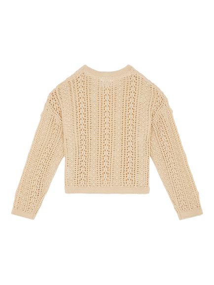Angels by Accessorize Kids' Flower Applique Jumper, Natural - view 2, Natural