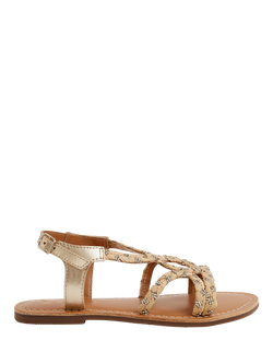 Angels by Accessorize Kids' Diamante Sandals, Neutral, Neutral