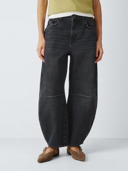 AND/OR Relaxed Barrel Leg Jeans, Washed Black, Washed Black