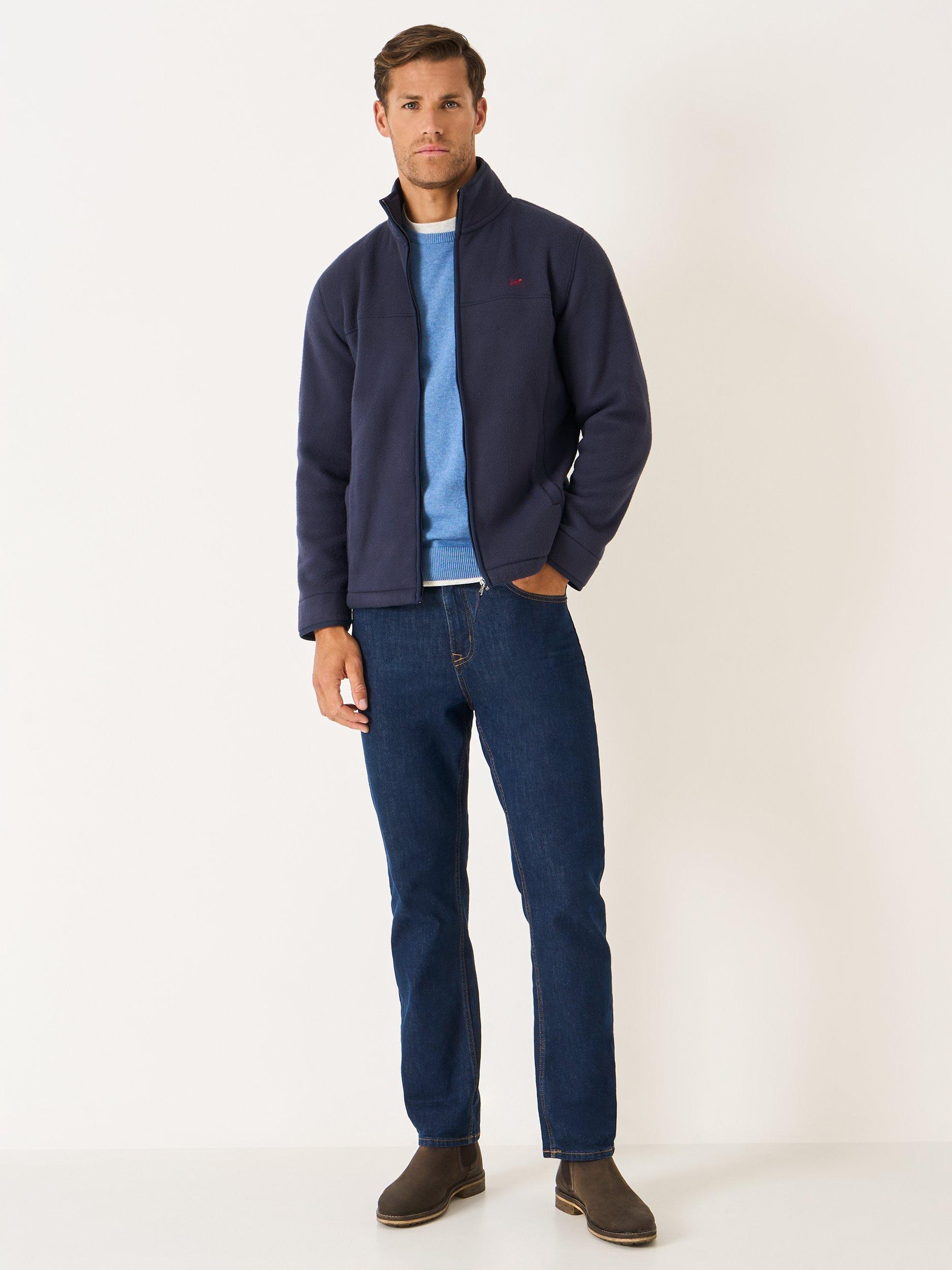 Product image 3 of 5, which shows Crew Clothing Aldringham Windbreaker Jacket, Navy Blue, L