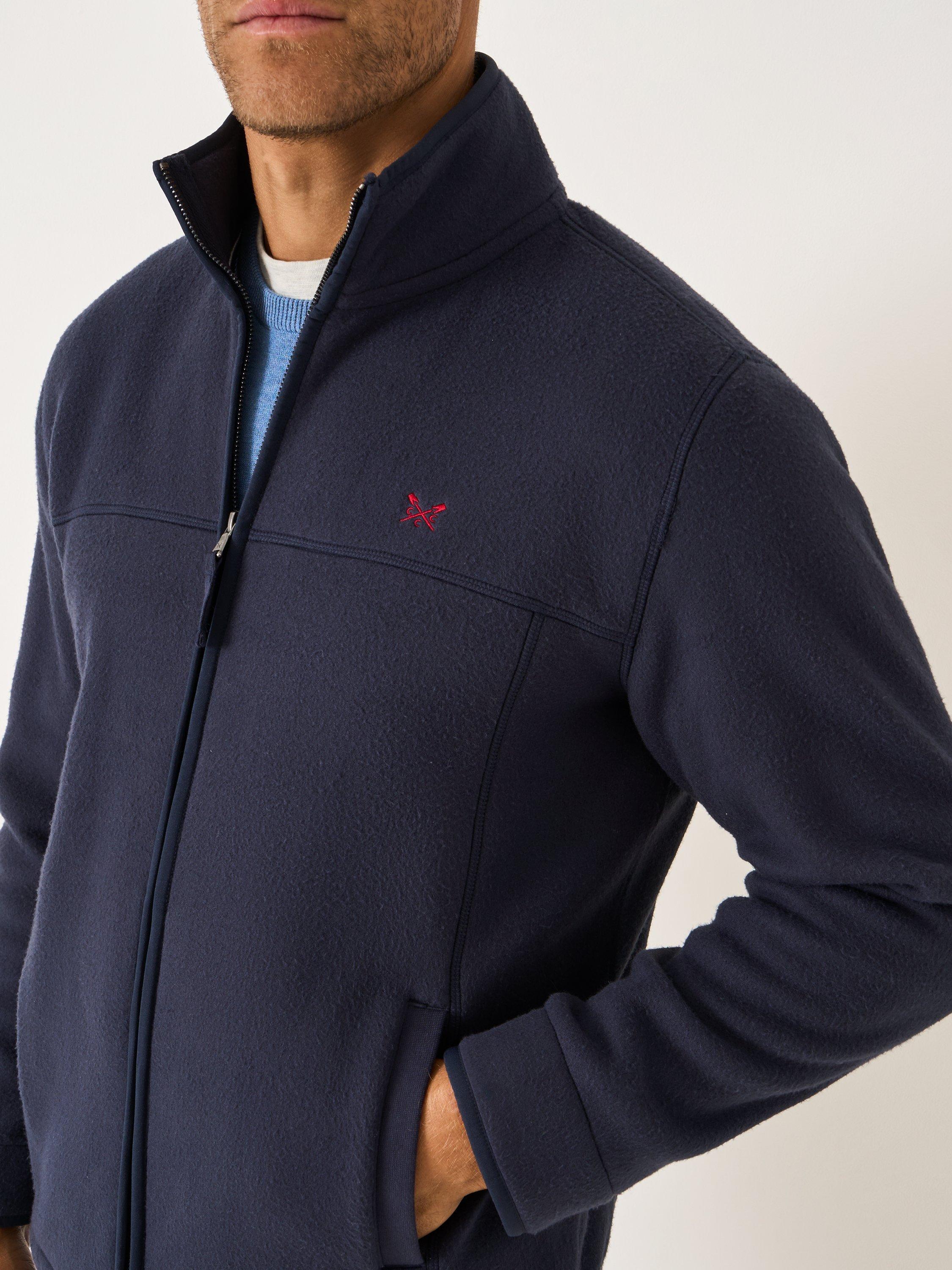 Product image 4 of 5, which shows Crew Clothing Aldringham Windbreaker Jacket, Navy Blue, L