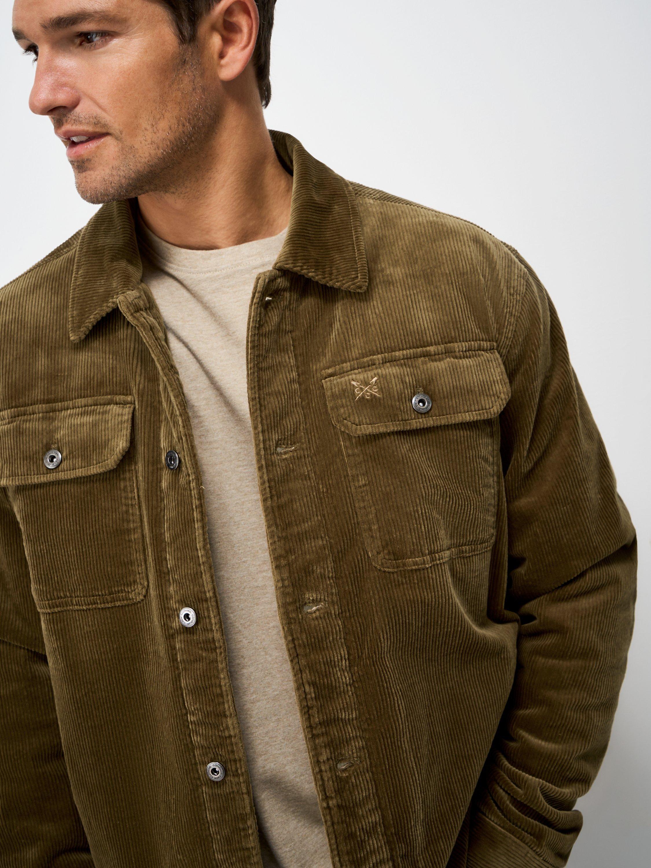 Product image 4 of 5, which shows Crew Clothing Corduroy Shirt Jacket, Tan, L