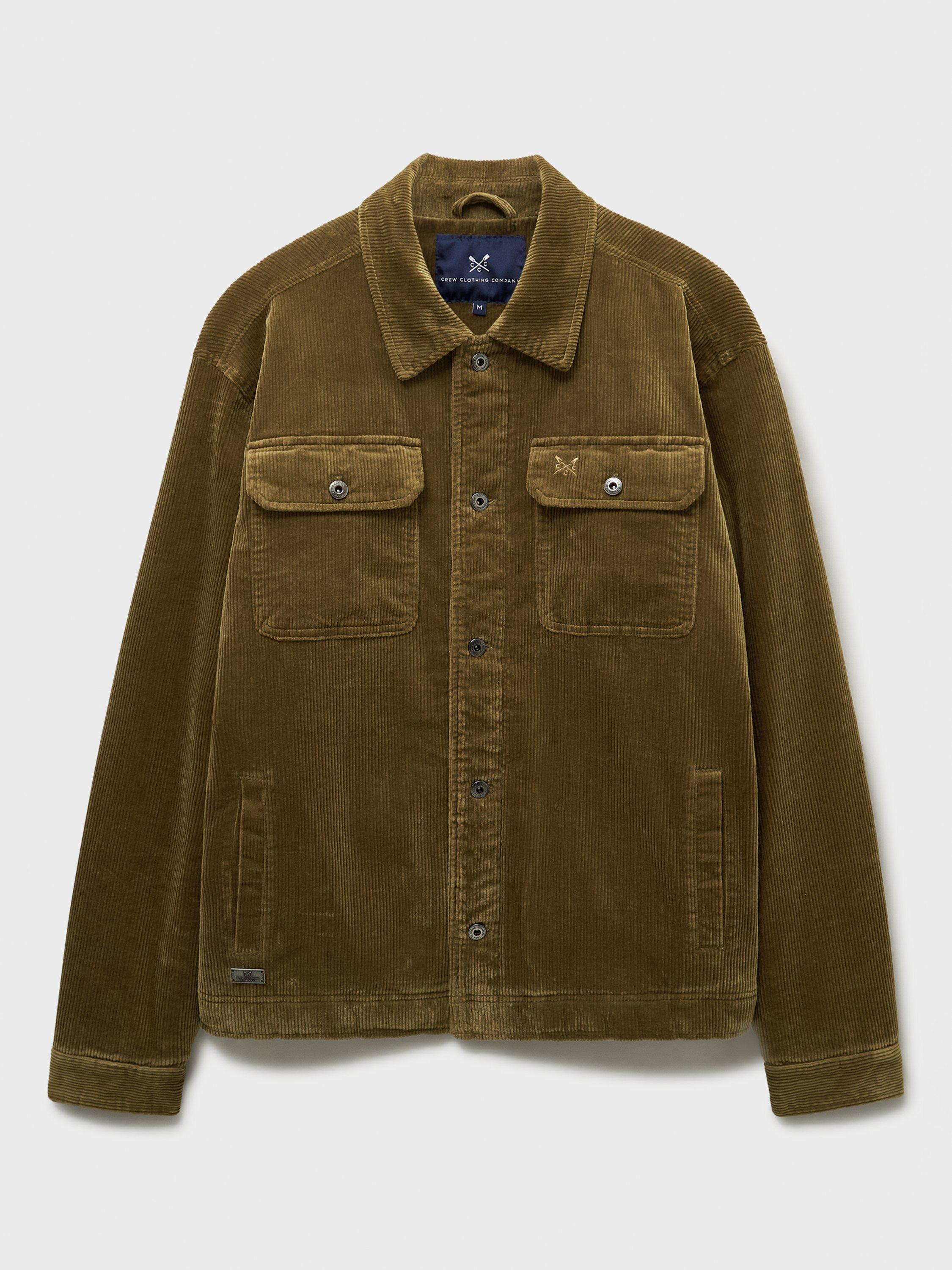 Product image 5 of 5, which shows Crew Clothing Corduroy Shirt Jacket, Tan, L