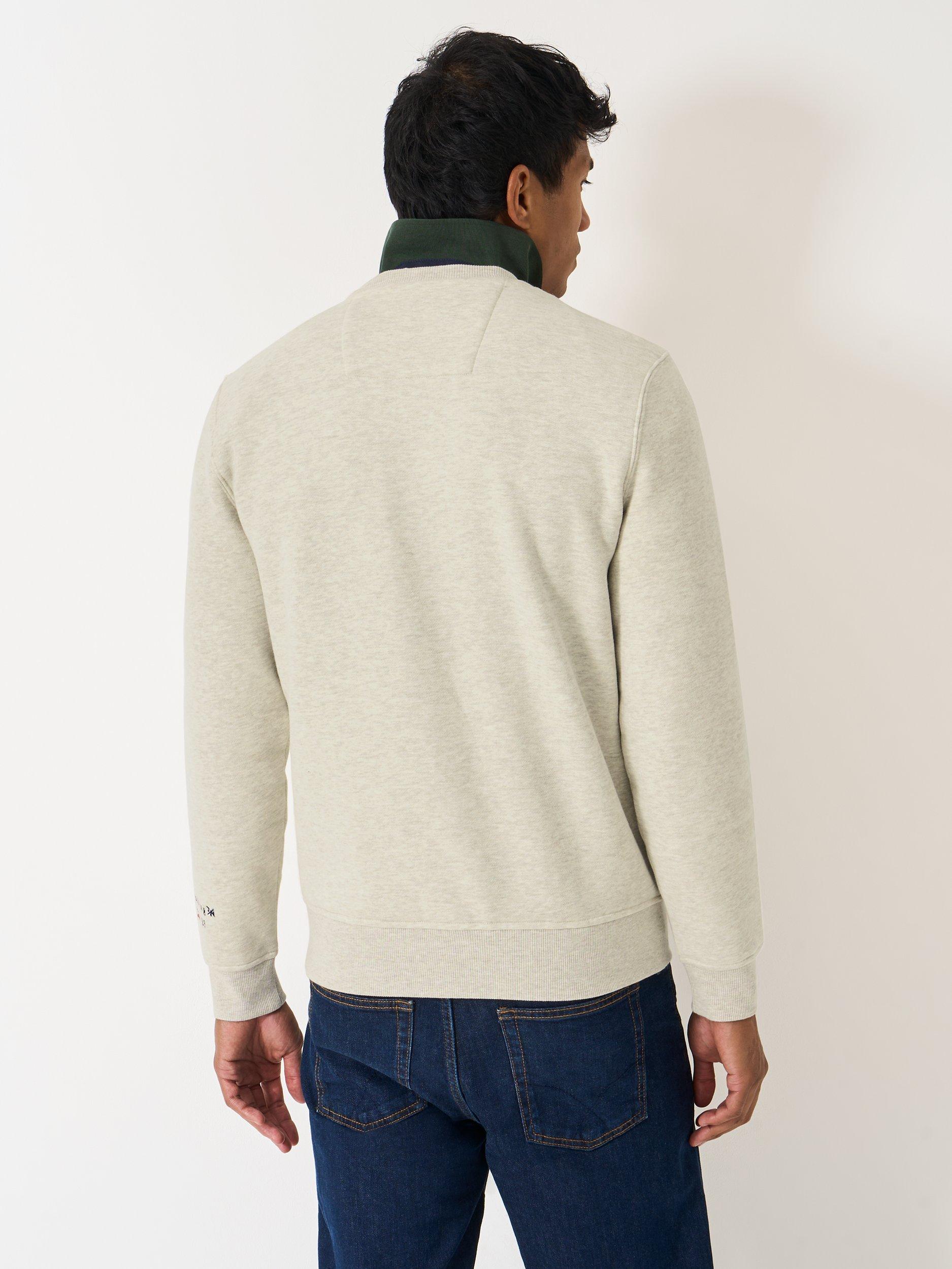 Product image 2 of 5, which shows Crew Clothing Cotton Blend Alpine-Ski Sweatshirt, Oatmeal, L