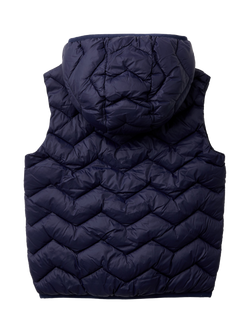 Benetton Kids' Sleeveless Padded Gilet, Midnight Blue - view 2, Midnight Blue