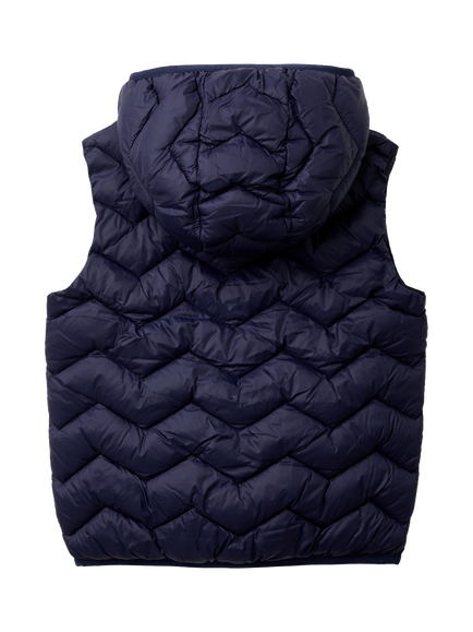Benetton Kids' Sleeveless Padded Gilet, Midnight Blue - view 2, Midnight Blue