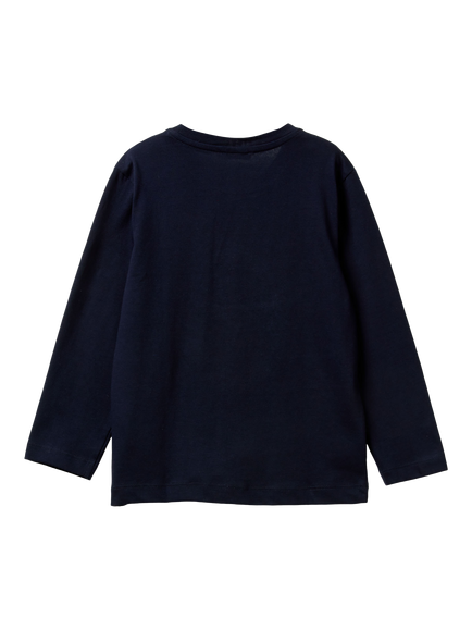 Benetton Kids' Skate Kit Long Sleeve T-Shirt, Blue - view 2, Blue