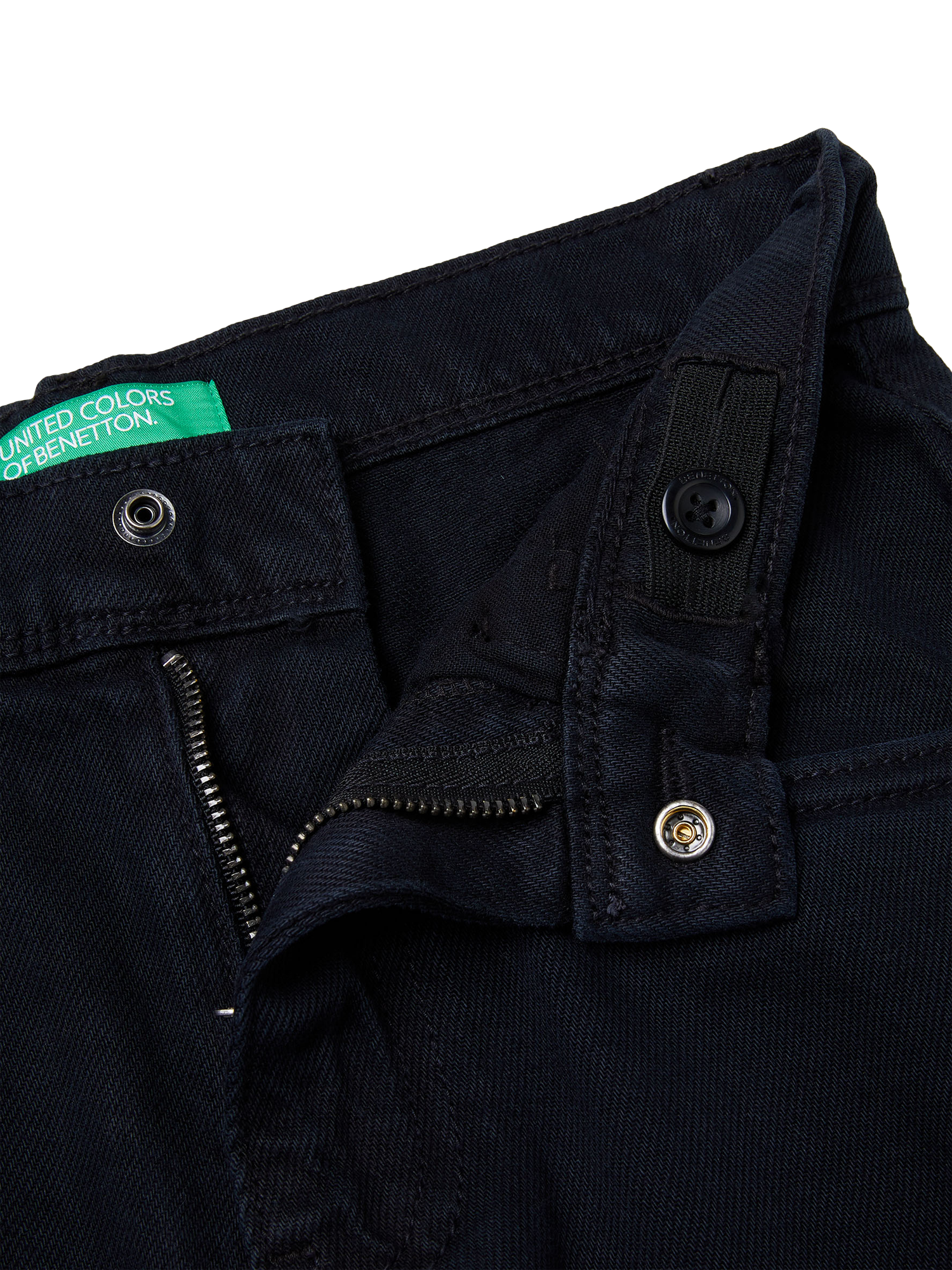Product image 3 of 3, which shows Benetton Kids' Cotton Cargo Trousers, Black, 11-12 years