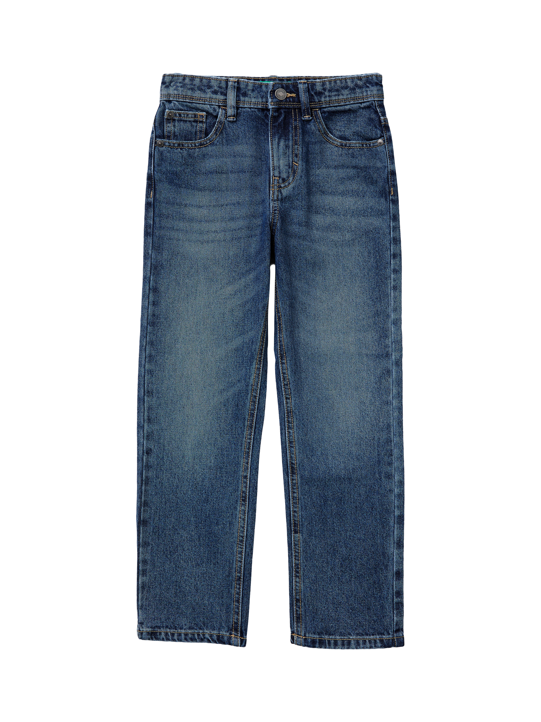 Benetton Kids' Straight Leg Jeans, Blue