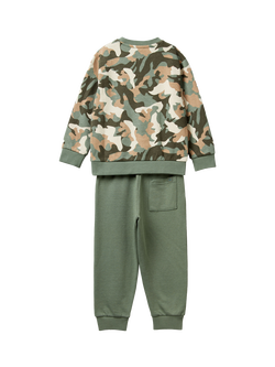 Benetton Kids' Camouflage Tracksuit, Multi - view 2, Multi