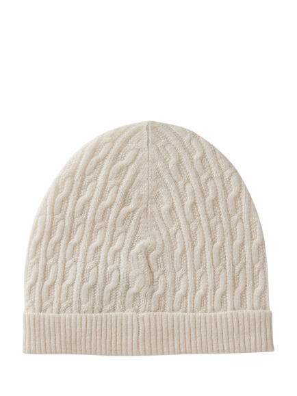 Benetton Kids' Wool Blend Beanie Hat - view 2, White