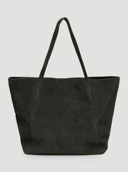 HUSH Saffie Pure Suede Tote Bag, Green