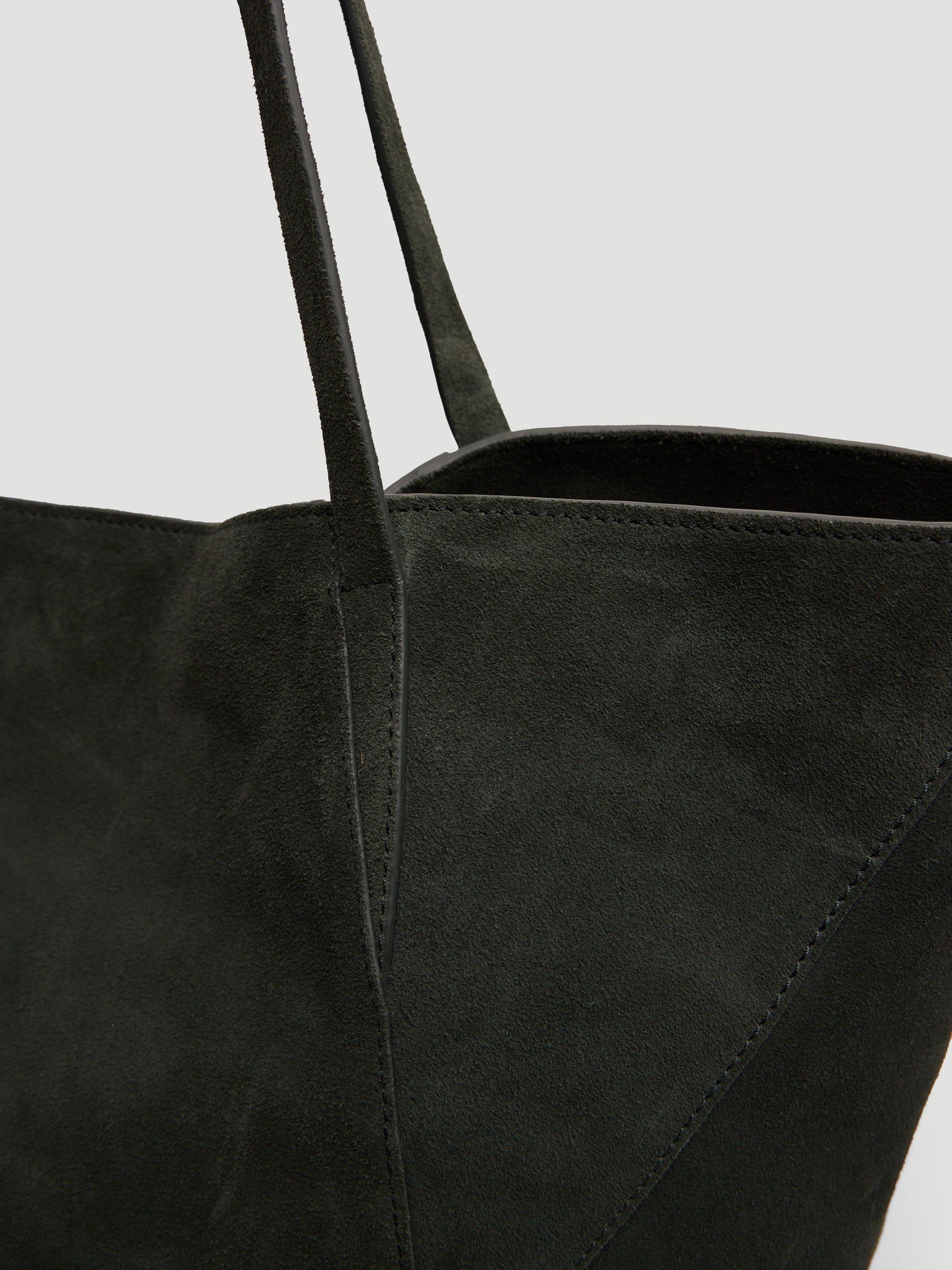 Product image 6 of 6, which shows HUSH Saffie Pure Suede Tote Bag, Green, One Size