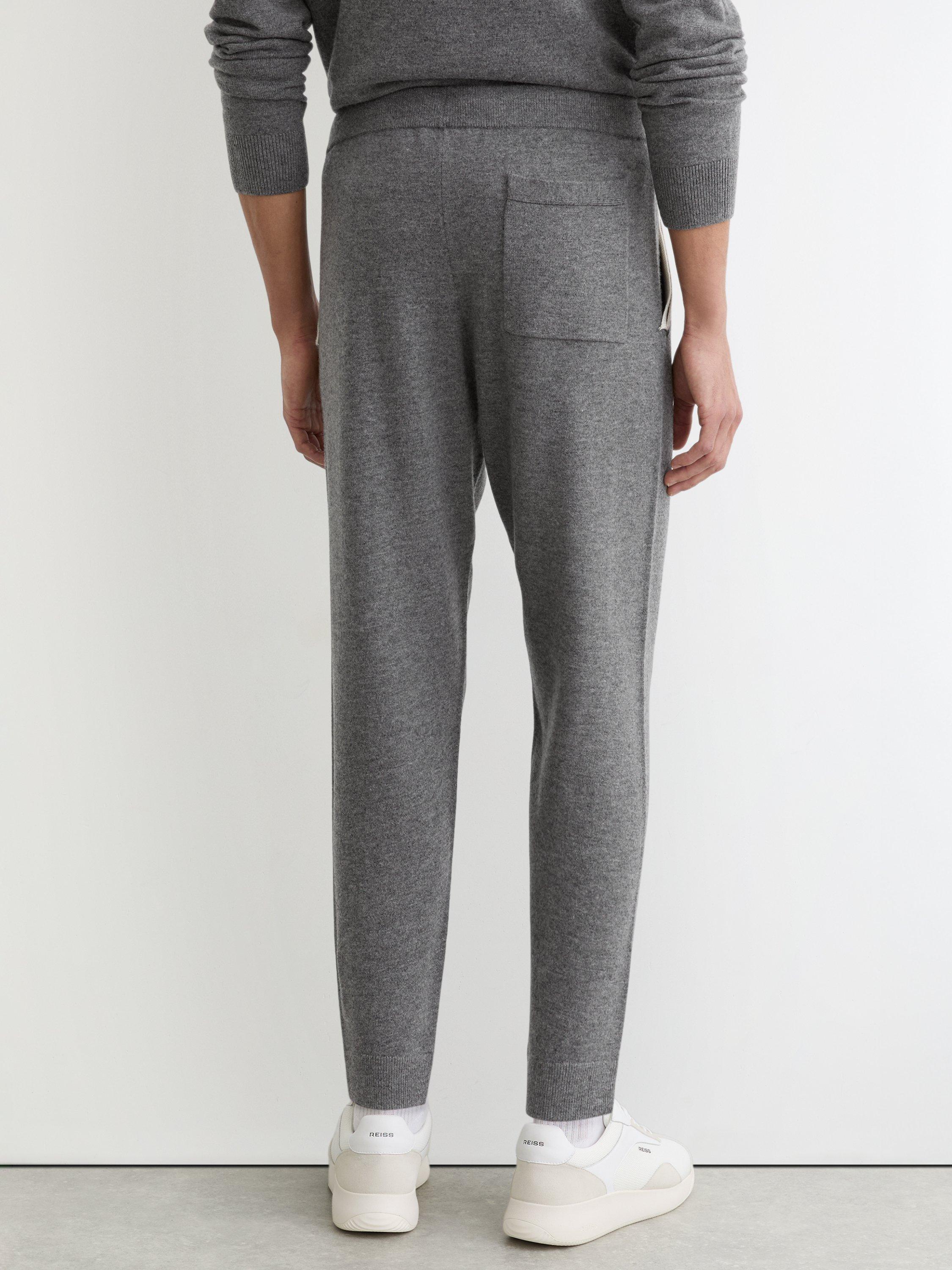 Product image 2 of 5, which shows Reiss Clifford Wool Knit Bomber Jacket, Mid Grey, XS