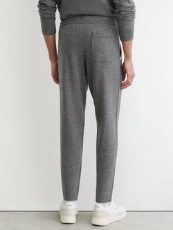 Reiss Clifford Wool Knit Bomber Jacket, Mid Grey - view 2, Mid Grey