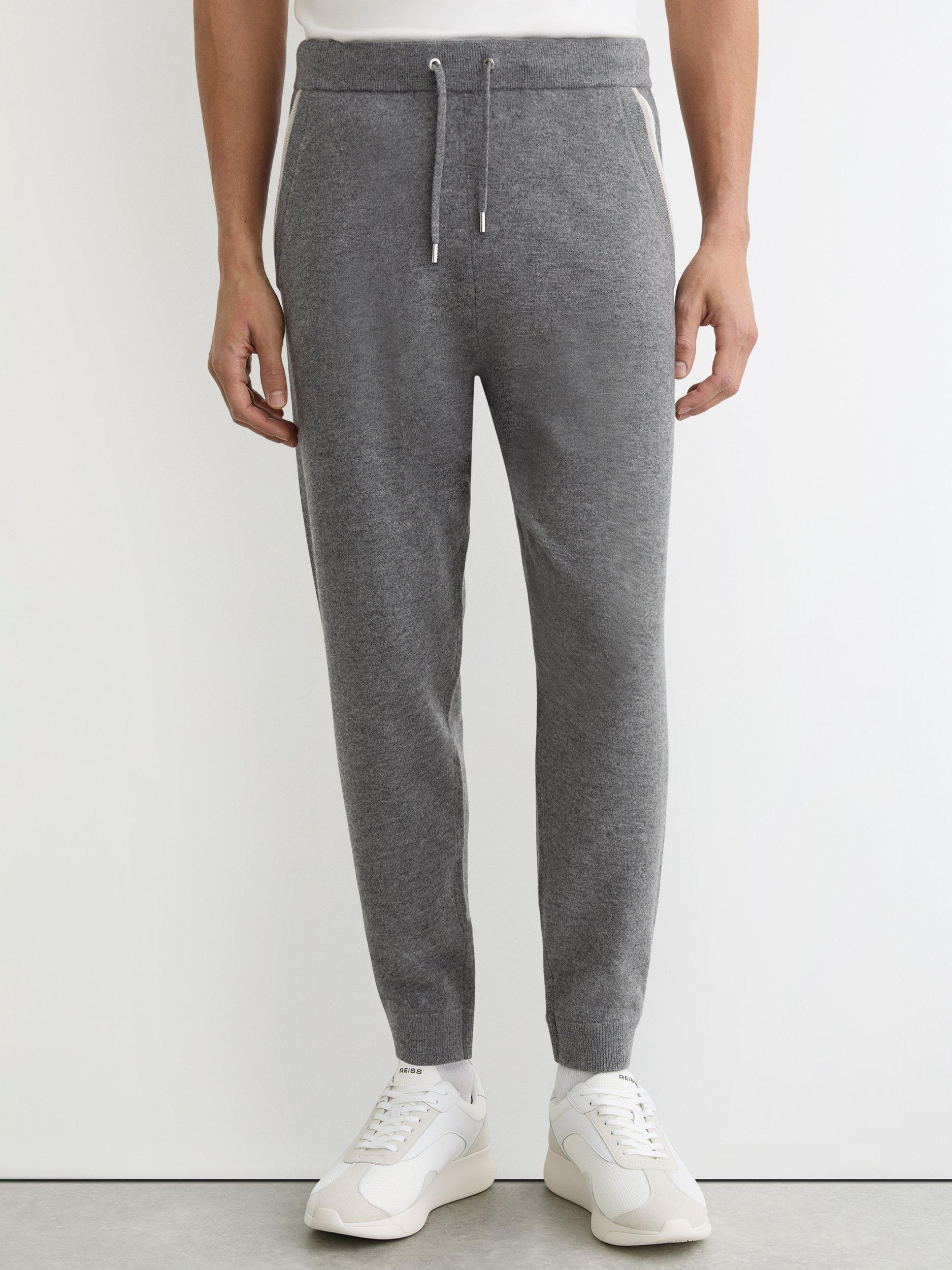 Product image 4 of 5, which shows Reiss Clifford Wool Knit Bomber Jacket, Mid Grey, XS