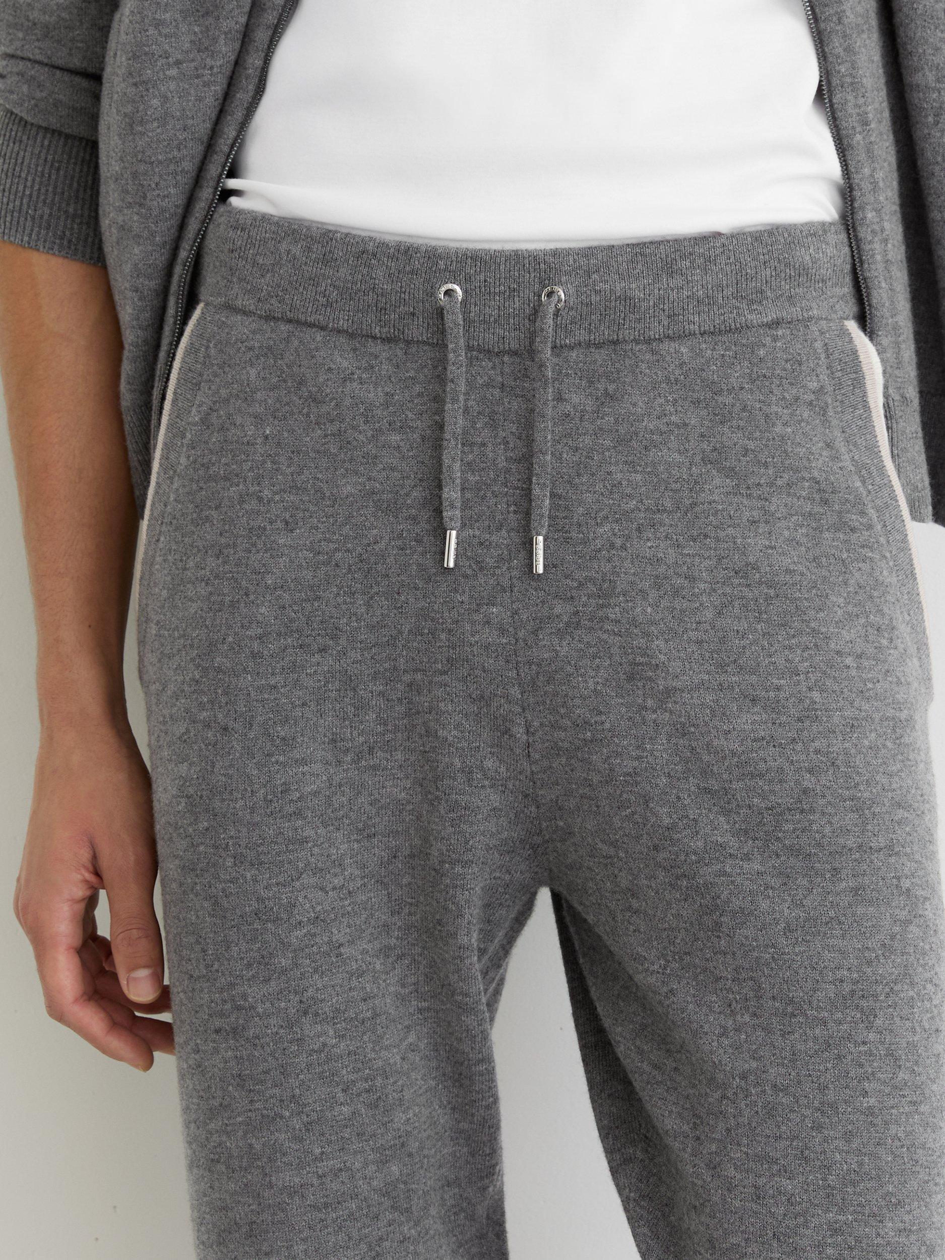 Product image 5 of 5, which shows Reiss Clifford Wool Knit Bomber Jacket, Mid Grey, XS