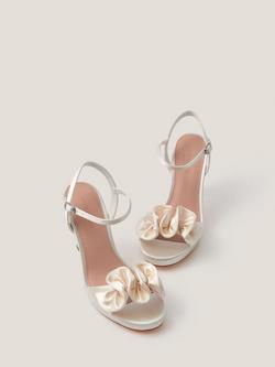 Monsoon Dulce Frill Platform Heel Shoes, Ivory - view 2, Ivory
