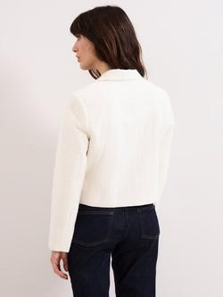 Phase Eight Adria Boucle Cropped Jacket, Ivory - view 2, Ivory
