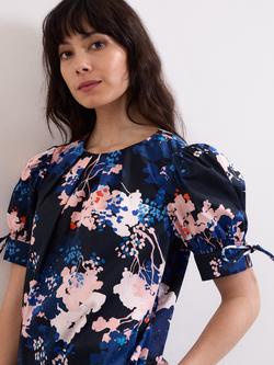 Phase Eight Caris Floral Top, Blue, Blue