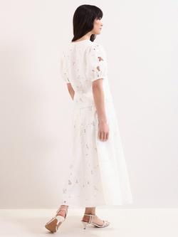 Phase Eight Marina Lace Midi Skirt, Ivory - view 2, Ivory