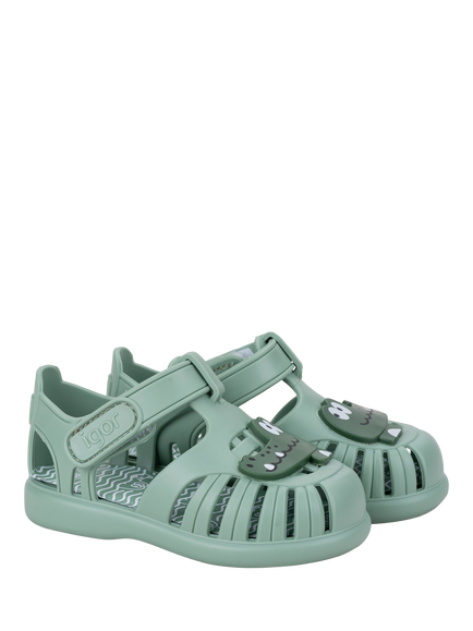 IGOR Kids' Tobby Crocodile Jelly Sandals, Matcha Green, Matcha Green