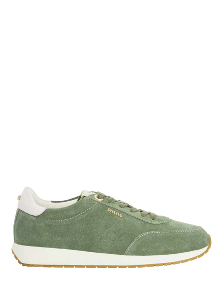 Dune London Ettah Suede Lace Up Trainers, Sage