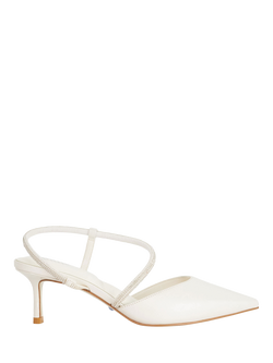 Dune London Ceremonial Leather Bridal Stiletto Heel Sandals, Ivory, Ivory