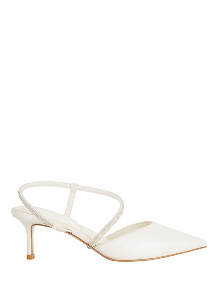 Dune London Ceremonial Leather Bridal Stiletto Heel Sandals, Ivory, Ivory