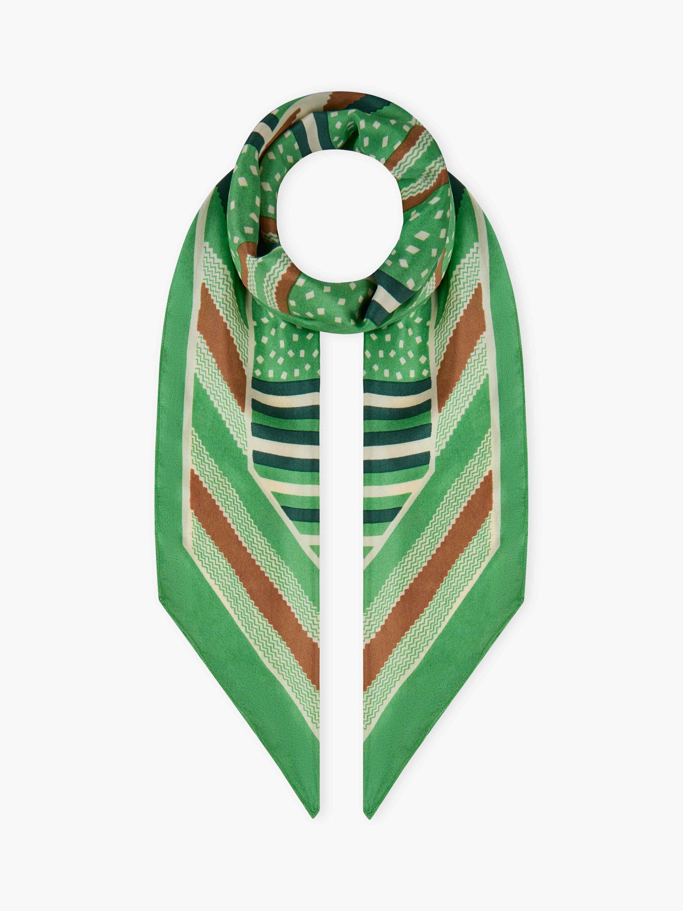 Product image 1 of 2, which shows Brora Stripe Pure Silk Twill Neck Tie, Toffee Apple, One Size
